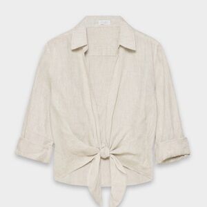 Aritzia Babaton Connection Linen Top